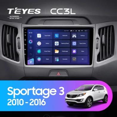 Штатная магнитола Teyes CC3L 4/64 Kia Sportage 3 SL (2010-2016) Тип-A