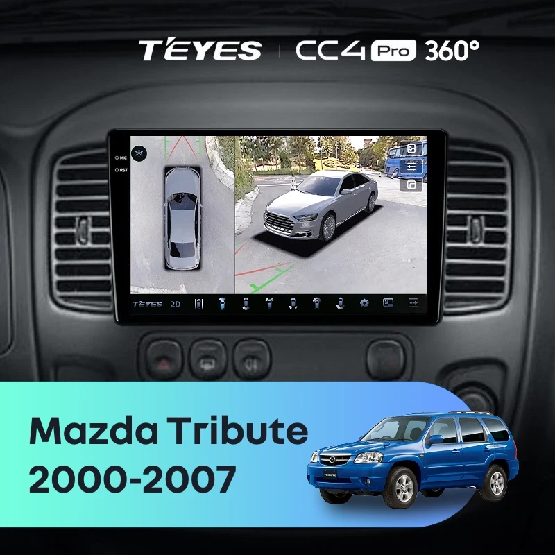Штатная магнитола Teyes CC4 Pro 360 12/256 Mazda Tribute (2000-2007)