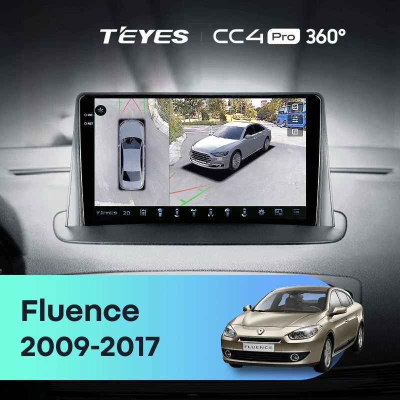 Штатная магнитола Teyes CC4 Pro 360 12/256 Renault Fluence (2009-2017)