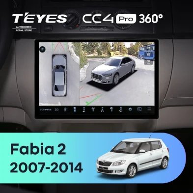 Штатная магнитола Teyes CC4 Pro 360 8/128 Skoda Fabia 2 (2007-2014) (11")