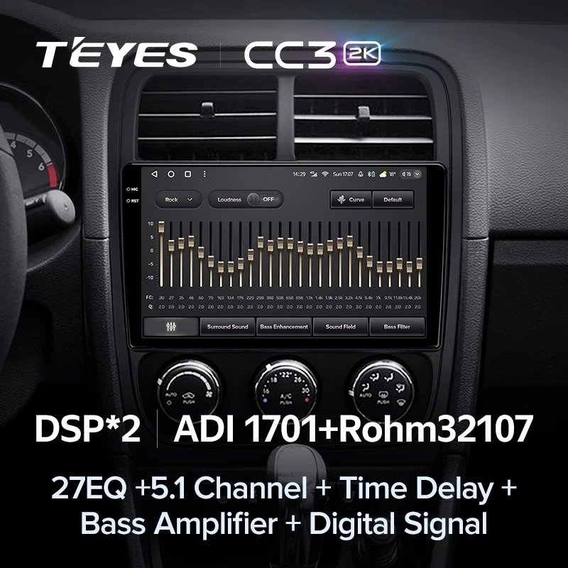 Штатная магнитола Teyes CC3 2K 360 6/128 Dodge Caliber PM (2009-2013)