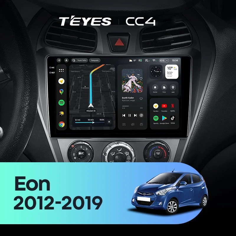 Штатная магнитола Teyes CC4 8/128 Hyundai Eon (2012-2019)