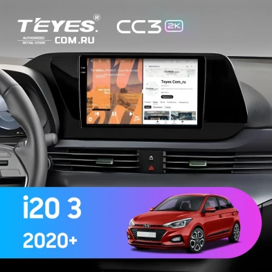 Штатная магнитола Teyes CC3 2K 6/128 Hyundai i20 3 (2020-2025)