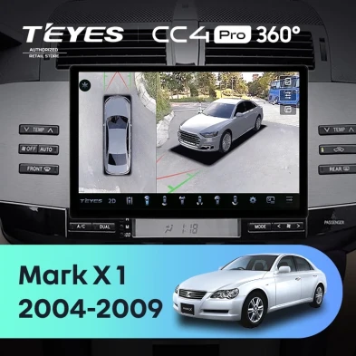 Штатная магнитола Teyes CC4 Pro 360 12/256 Toyota Mark X 1 X120 (2004-2009) (11")