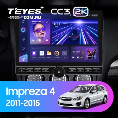 Штатная магнитола Teyes CC3 2K 6/128 Subaru Impreza 4 (2011-2015) Тип-B (13" с кнопками)