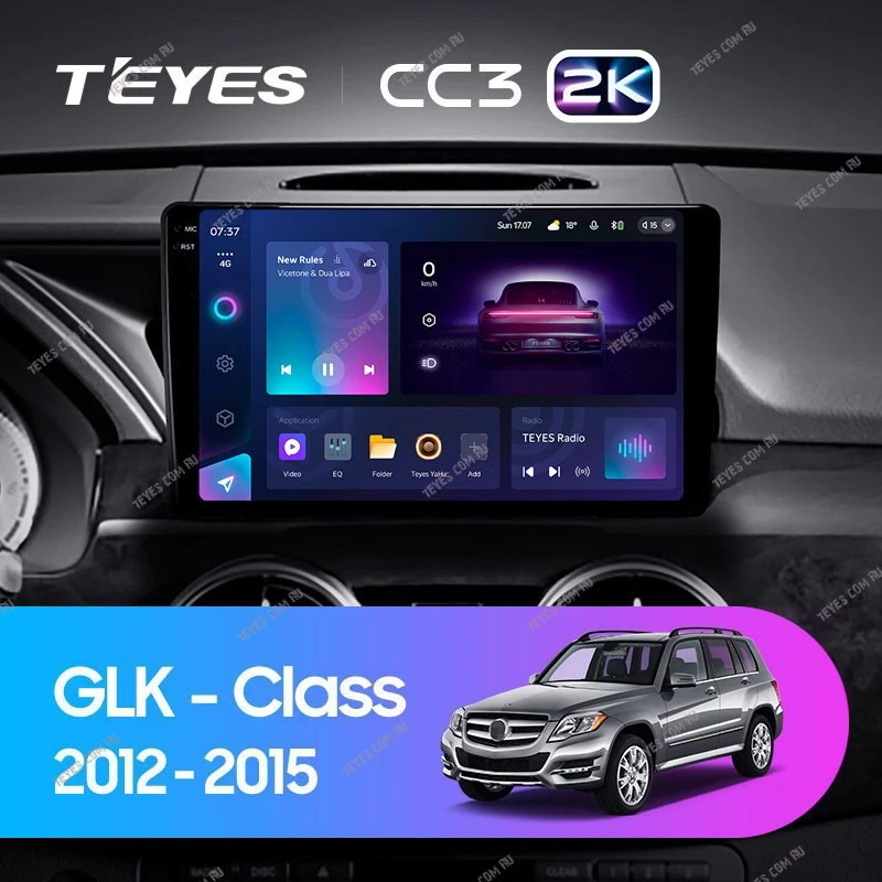 Штатная магнитола Teyes CC3 2K 4/32 Mercedes-Benz GLK-Class X204 (2012-2015)