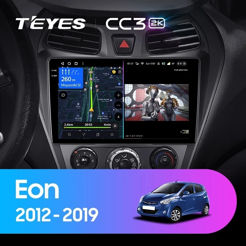 Штатная магнитола Teyes CC3 2K 360 6/128 Hyundai Eon (2012-2019)