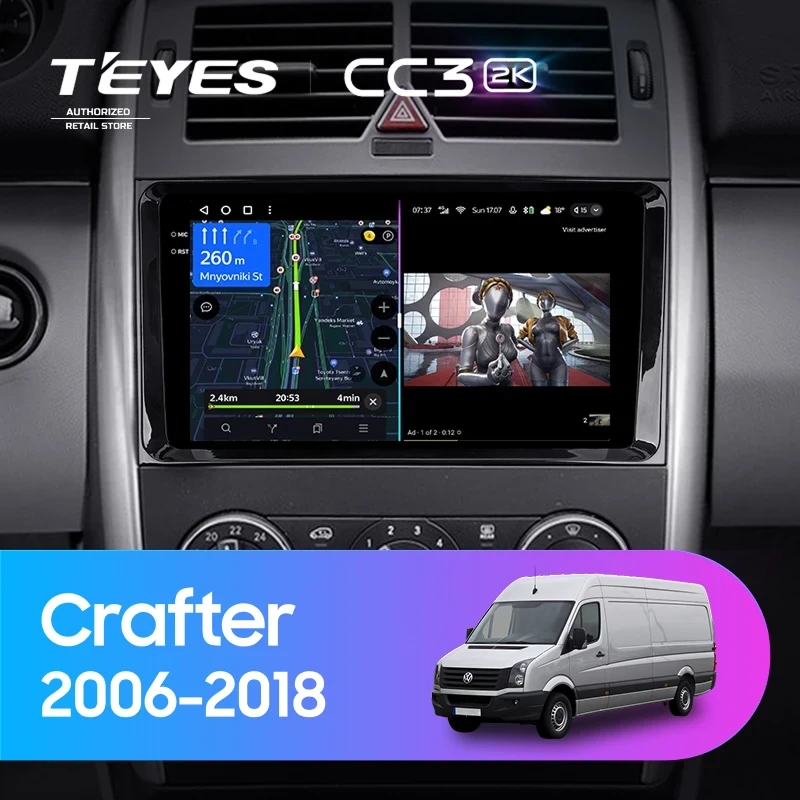 Штатная магнитола Teyes CC3 2K 4/64 Volkswagen Crafter W906 (2006-2018)