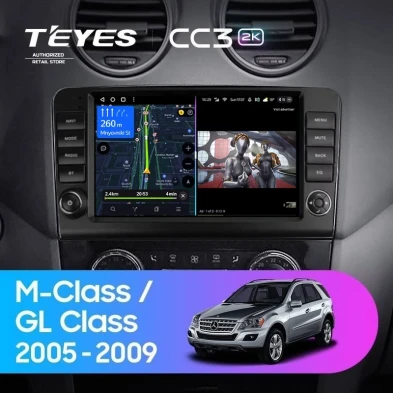 Штатная магнитола Teyes CC3 2K 4/32 Mercedes-Benz ML-Class X164 (2005-2009) F2