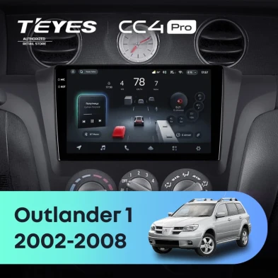 Штатная магнитола Teyes CC4 Pro 8/128 Mitsubishi Outlander 1 (2002-2008) F1