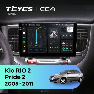 Штатная магнитола Teyes CC4 6/64 Kia Rio 2 (2005-2011) F2