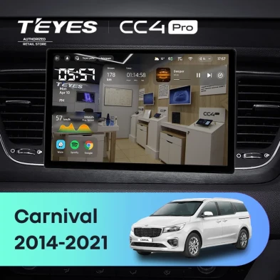 Штатная магнитола Teyes CC4 Pro 12/256 Kia Carnival YP (2014-2021) F1 Тип-B (13")