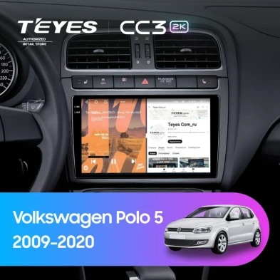 Штатная магнитола Teyes CC3 2K 6/128 Volkswagen Polo 5 (2009-2020) (матовая)