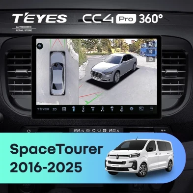 Штатная магнитола Teyes CC4 Pro 360 12/256 Citroen SpaceTourer (2016-2026) (13")
