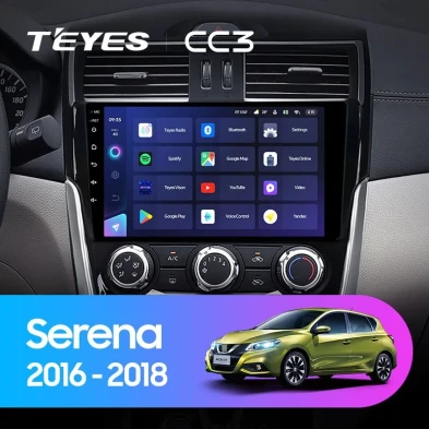 Штатная магнитола Teyes CC3 4/32 Nissan Serena (2016-2019) Тип-A