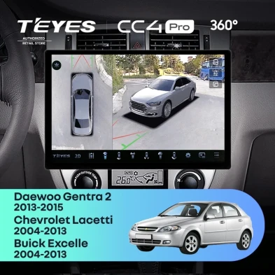 Штатная магнитола Teyes CC4 Pro 360 12/256 Daewoo Gentra 2 (2013-2015) F1 Тип-A (13")