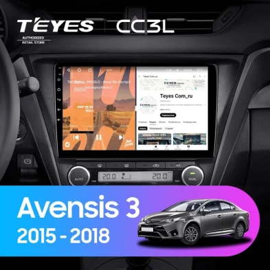 Штатная магнитола Teyes CC3L 4/64 Toyota Avensis 3 (2015-2018) F2