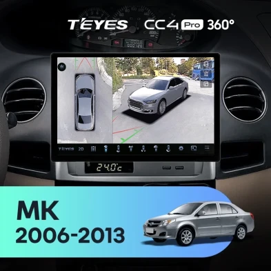 Штатная магнитола Teyes CC4 Pro 360 12/256 Geely MK 1 (2006-2013) (11")