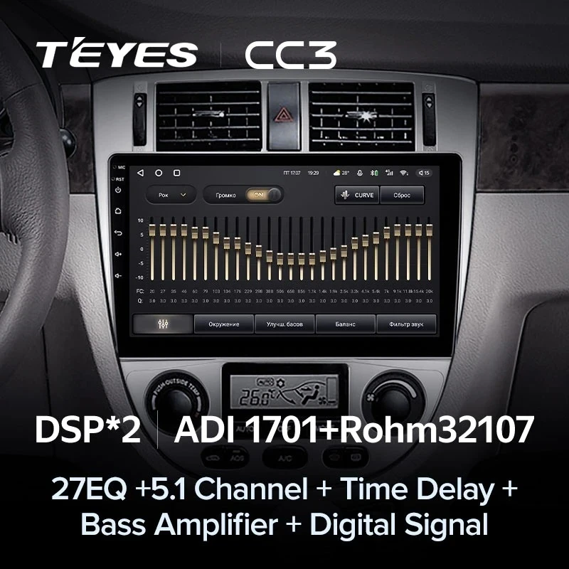 Штатная магнитола Teyes CC3 4/32 Daewoo Gentra 2 (2013-2015) F2 Тип-B