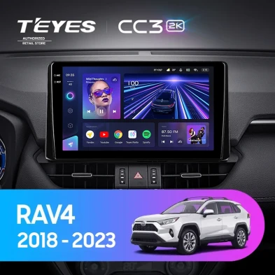 Штатная магнитола Teyes CC3 2K 360 6/128 Toyota RAV4 5 XA50 (2018-2023) F2 Тип-B
