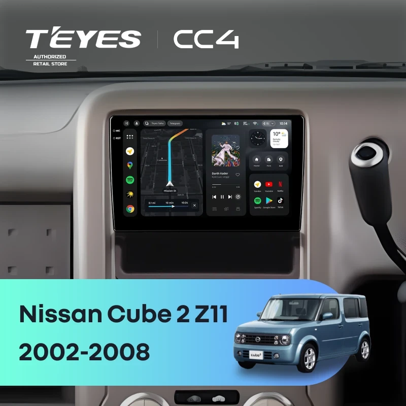 Штатная магнитола Teyes CC4 8/128 Nissan Cube 2 Z11 (2002-2008)