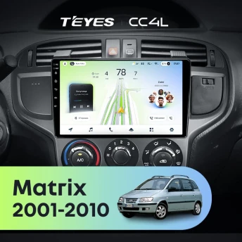 Штатная магнитола Teyes CC4L 6/64 Hyundai Matrix (2001-2010)