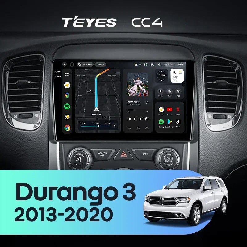 Штатная магнитола Teyes CC4 6/64 Dodge Durango 3 (2013-2020)
