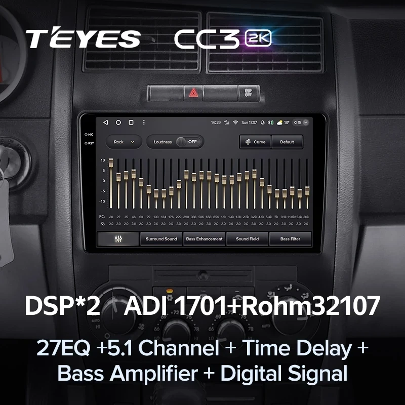 Штатная магнитола Teyes CC3 2K 6/128 Dodge Charger 6 LX (2005-2010)