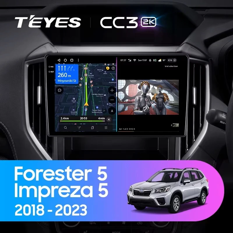 Штатная магнитола Teyes CC3 2K 6/128 Subaru Impreza 5 (2018-2023)
