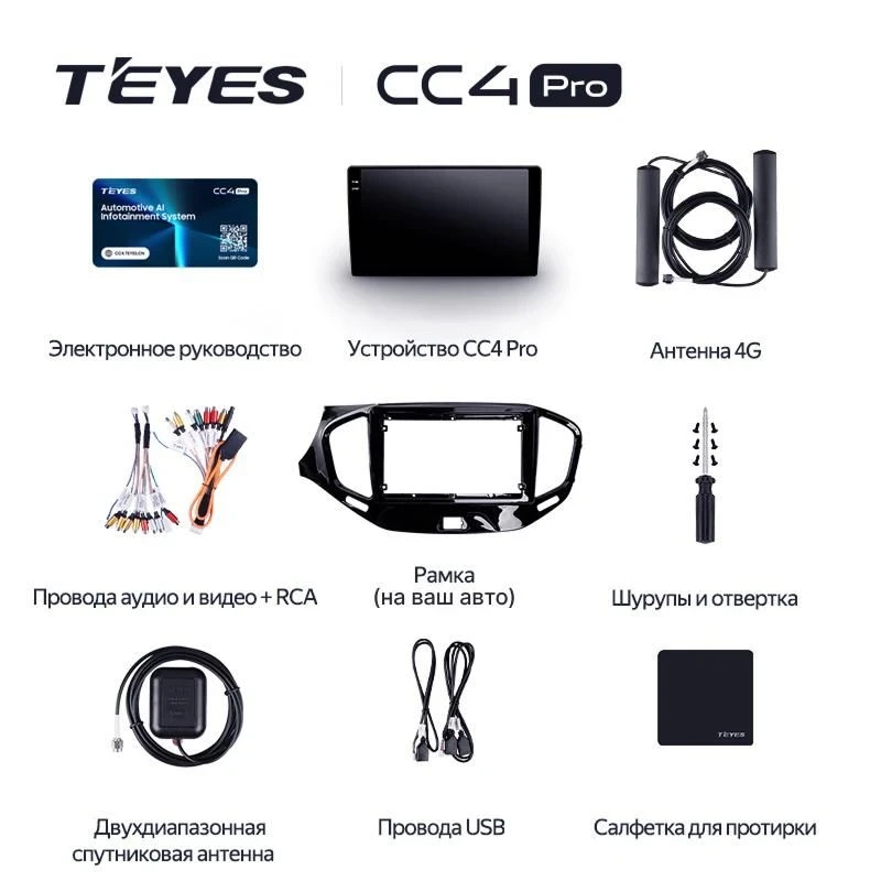 Штатная магнитола Teyes CC4 Pro 12/256 Renault Logan 1 (2010-2015)