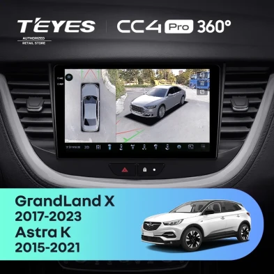 Штатная магнитола Teyes CC4 Pro 360 12/256 Opel Astra K (2015-2021)