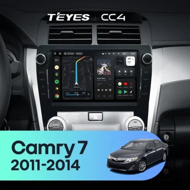 Штатная магнитола Teyes CC4 8/128 Toyota Camry 7 XV 50 55 (2011-2014) F3 с кнопками